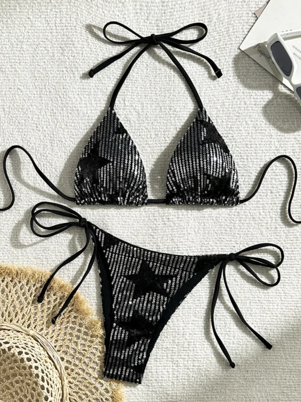 Bikini de 2 Piezas con Lentejuelas Estrella