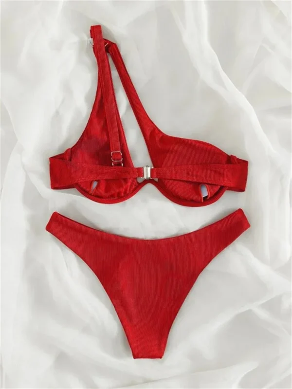 Conjunto de Bikini de un hombro con aro - Imagen 3