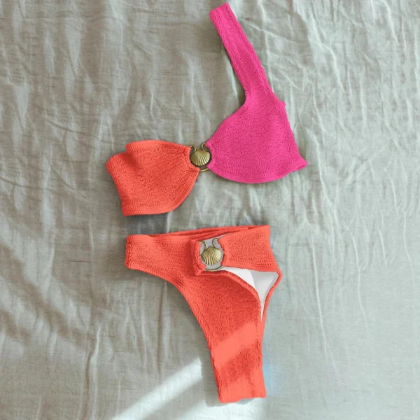 Bikini de 2 Piezas – Diseño Asimétrico y Detalles Elegantes - Imagen 2